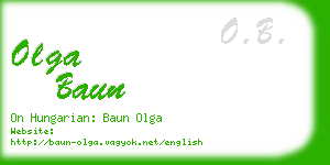 olga baun business card